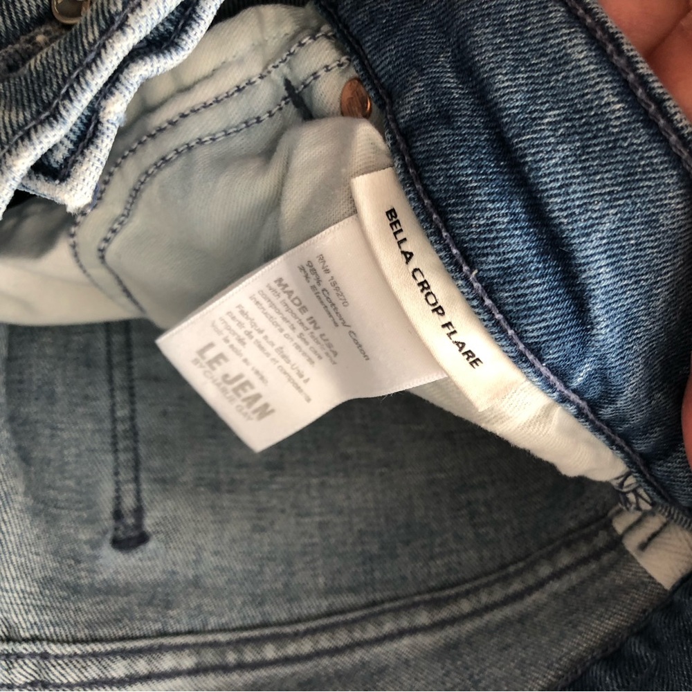Le Jean Bella Cropped Flare Jeans - Beach House - Size 27 - Picture 5 of 6